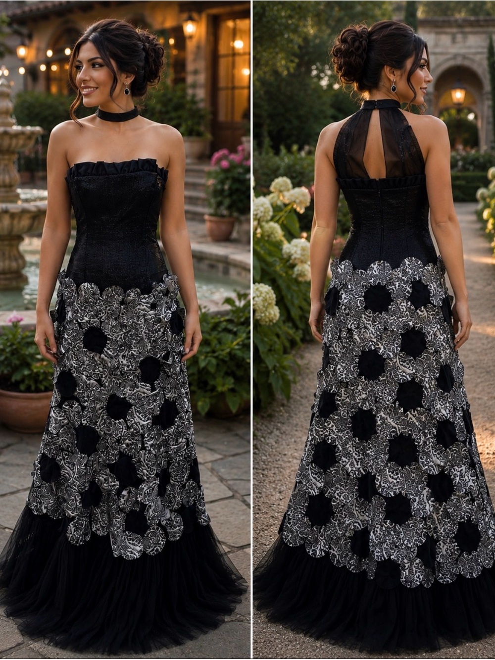 CHIC Haute Couture bandeau gorgeous dress